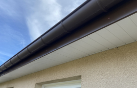 abillage de Dessous de toit en pvc chantier réalisé dans les Vosges 